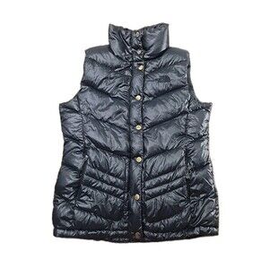 TNF The North Face 700 Gilet Black Down Puffer Vest Women's Small Full Zip